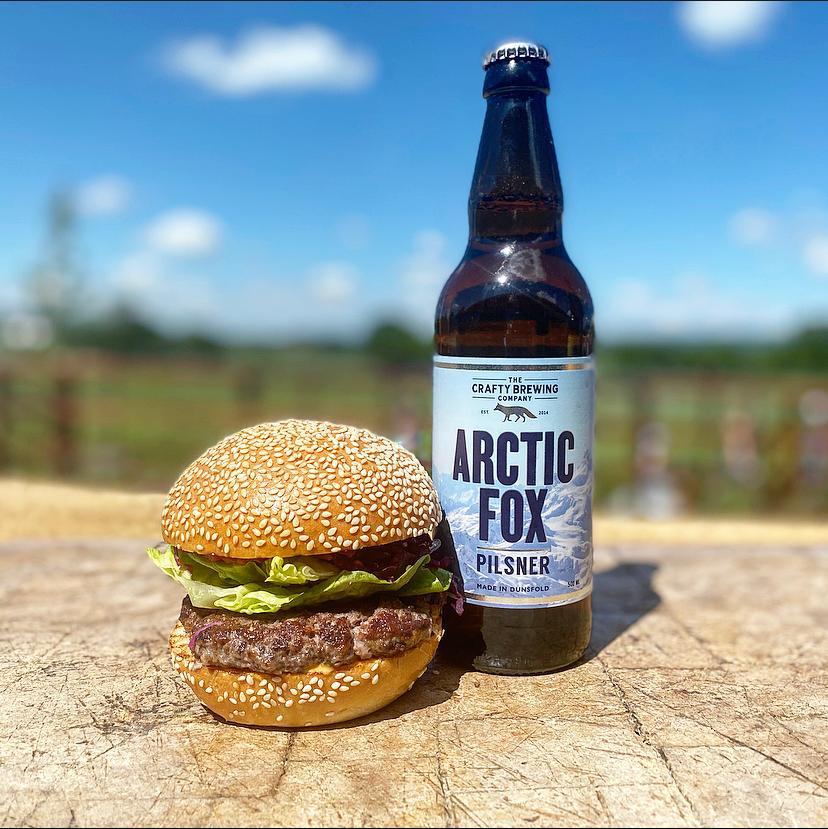 Burger and Beer for National Burger Day at Sky Park Farm