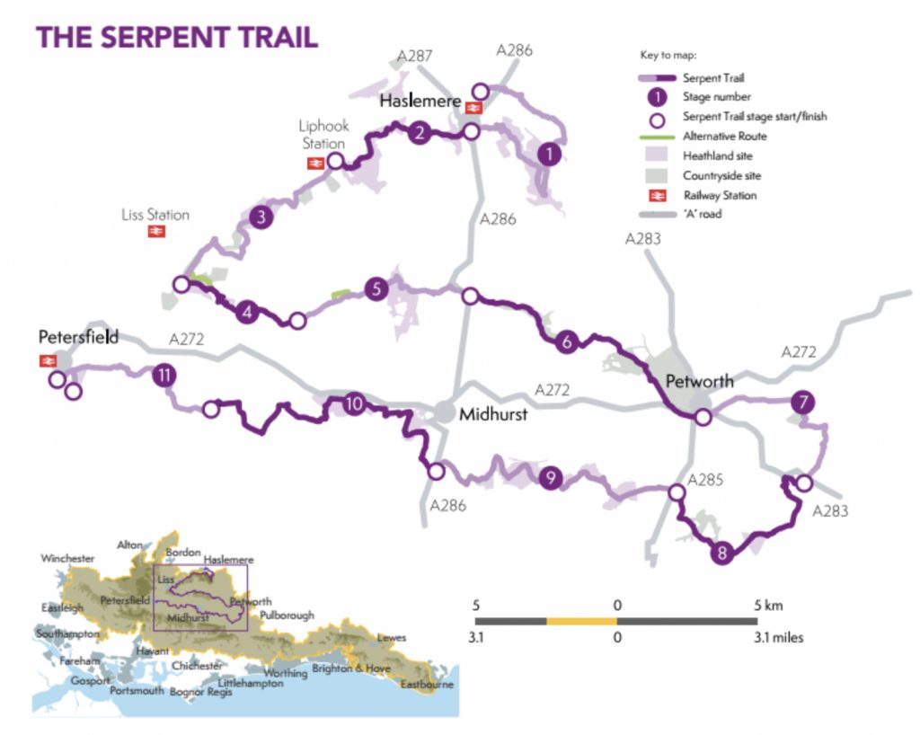 Serpent Trail route map