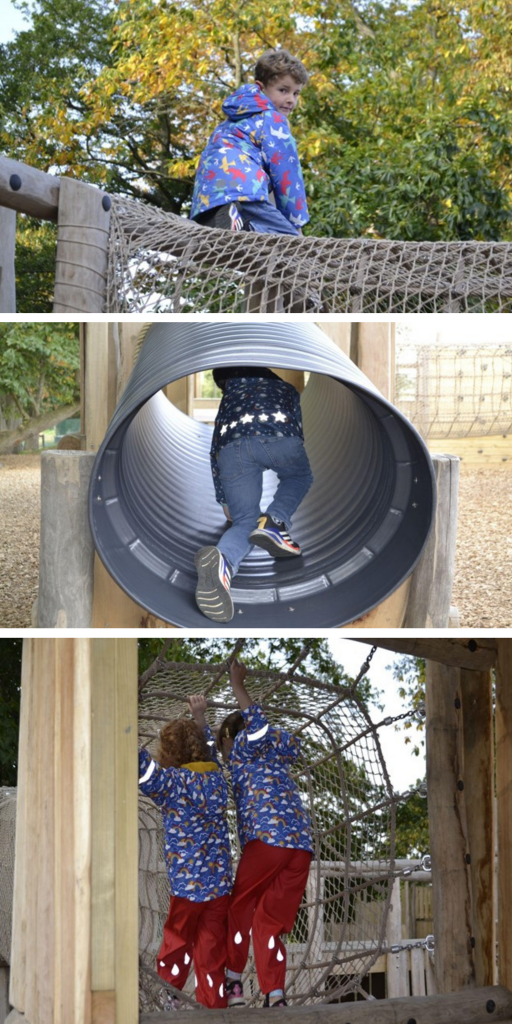 Autumn equinox - Children playing in the Adventure Playground at Sky Park Farm